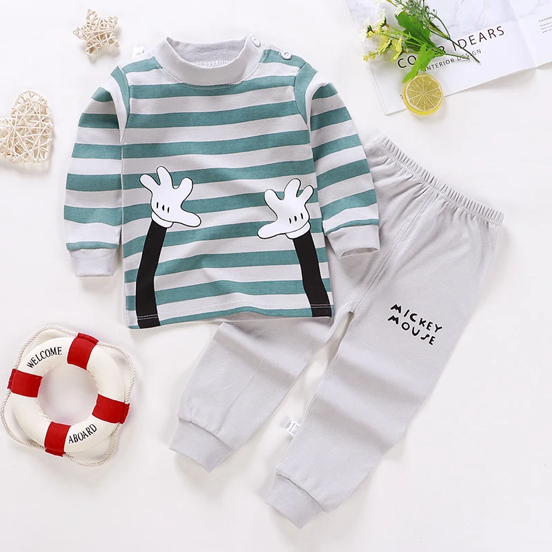 
Best Price Cartoon Kids Wear Little Boys Clothes Set Toddler Girls Pajamas Set 