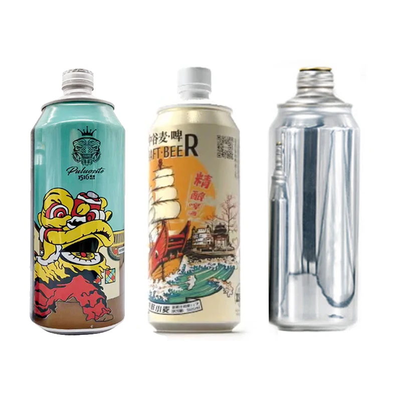 Eco-friendly 250ml 330ml 500ml Recyclable Aluminum Tin Metal Cans Easy Open End Lid Empty Beverage Jars for Beer for Packaging