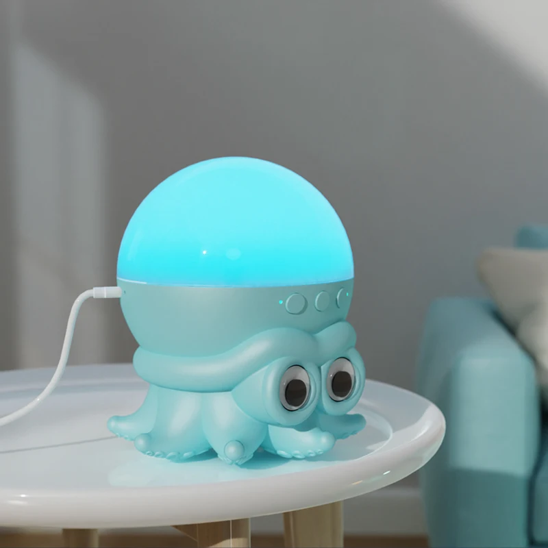 Water Ocean Ripple Water Pattern Light Ripple Projector Octopus Ocean Projection Lamp with Bluetooth Speaker for Kids Room