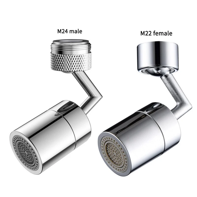 Universal splash filter spray stainless steel bathroom rotating 720 degree swivel sink faucet