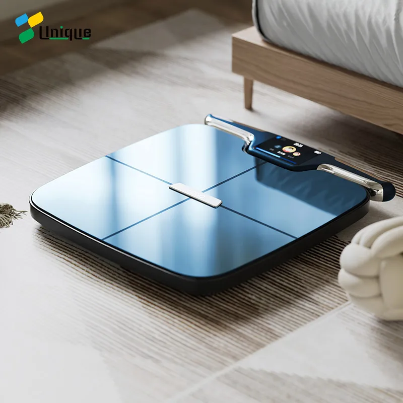 Custom Bluetooth Smart Body Weight Scale BMI Bathroom Electronic Digital Weighing 8 Electrodes WiFi Connectivity Glass Material