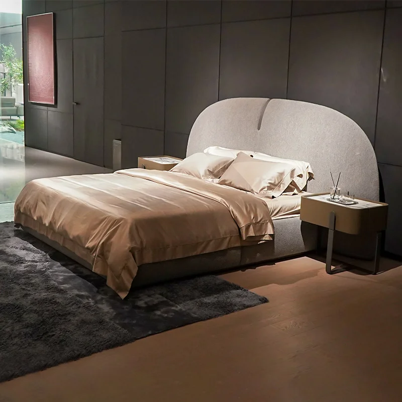 MODENFILI letto matrimoniale Luxury Italian-Style Double Bed Upholstered Leather Modern Design  Fabric Materials camas Bett lits