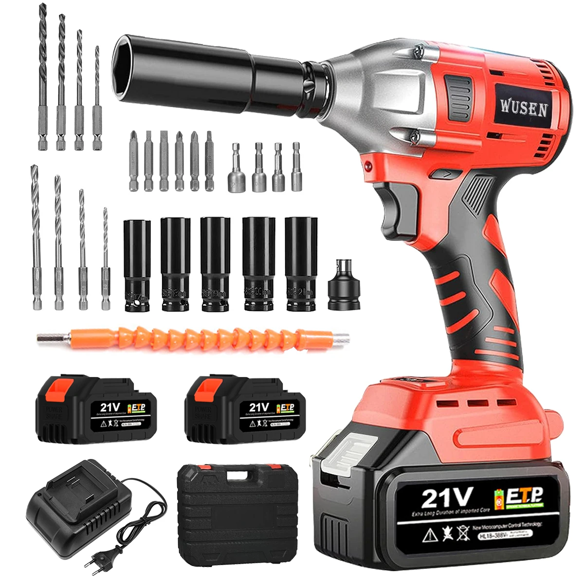 rechargeable cordless power tool brushless impact wrench battery cordless impact wrench 21V electric impact wrench power tools