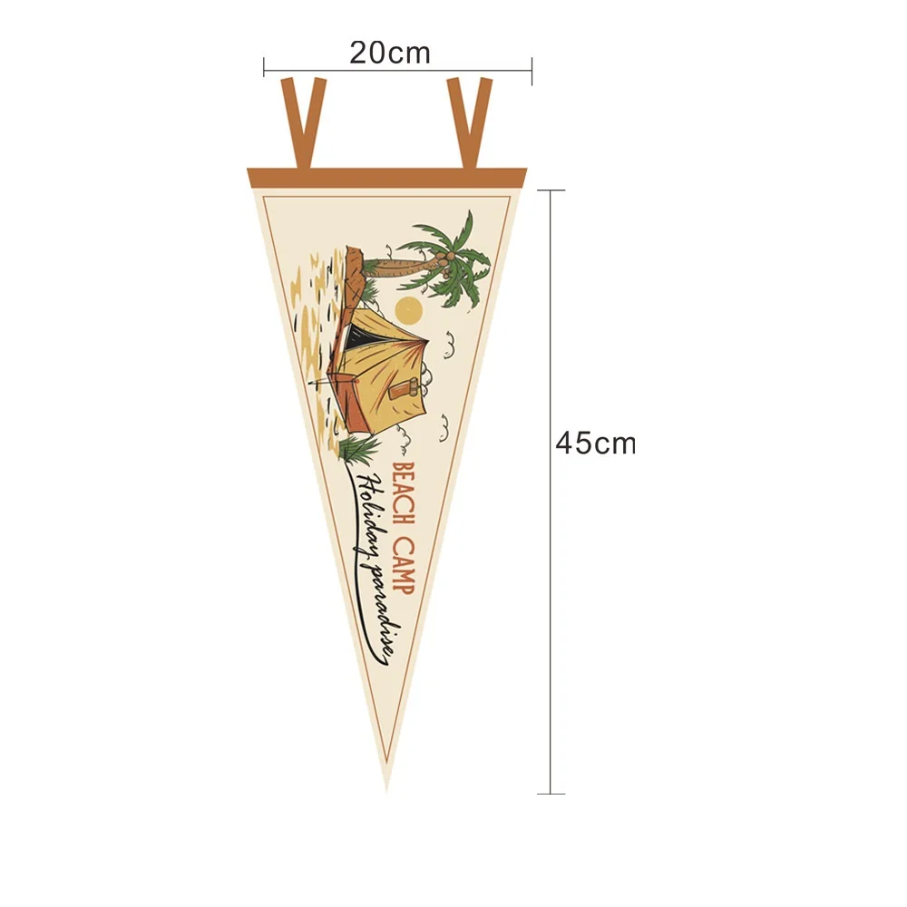 Customized Logo Promotional Felt Pennants Flag Home Decoration Outdoor Camping Flags Sports Event Banner Flags