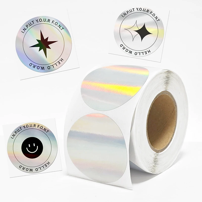 Authenticity Label Anti-Tamper Laser Printing Anti-Counterfeit Sticker Custom High PVC Epoxy Resin PP Holographic Cosmetics
