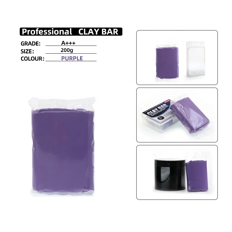 2021 Car accessories new model Clay bar manufacturer purple 200g detailing clay auto wash clay bar car