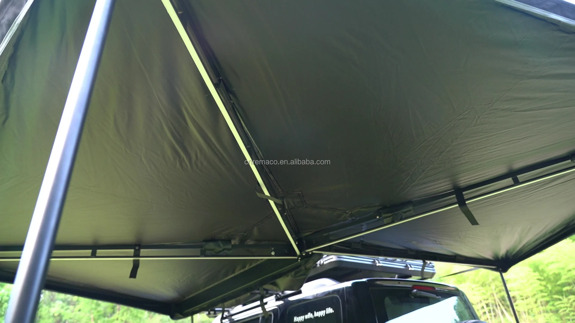 2024 New Design Outdoor 2.2M Heavy Duty Lightweight Van Truck Car Side 270 Degree Freestanding Awning Free Standing with Led