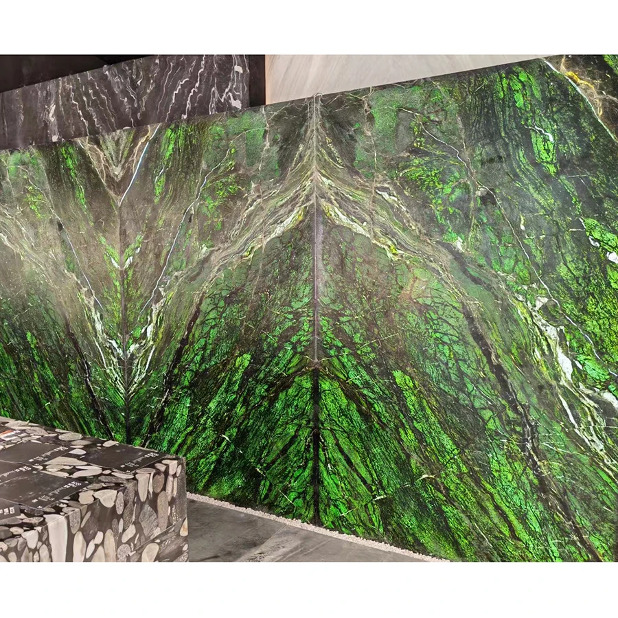 Natural Agate Marble Wall Translucent Slate Flexible Ultra Thin Marble Slab Opals Green Slab Veneer Sheets Interior Home Decor
