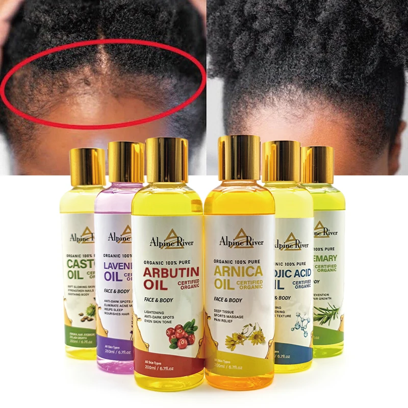 Alpine River 100% Natural Organic Body Whitening And Moisturizing Carrot Papaya Arbutin Olive Batana Busserole Oil For Dark Skin