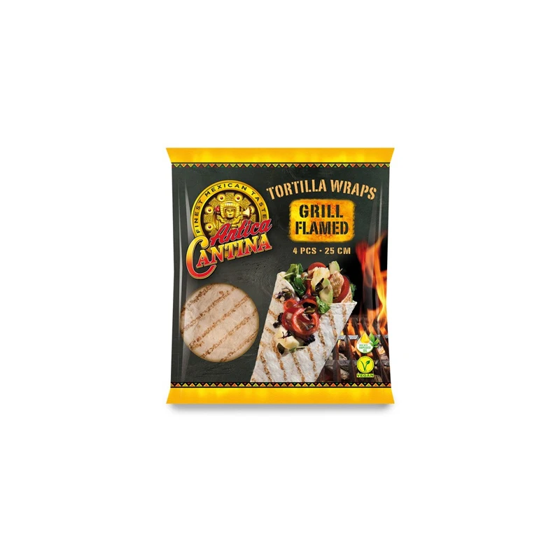 Prime Quality Tortilla Wraps With Grill Stripes 240g IFS Food Certified No Flavour  For Enchiladas Quesadillas Burritos Fajitas