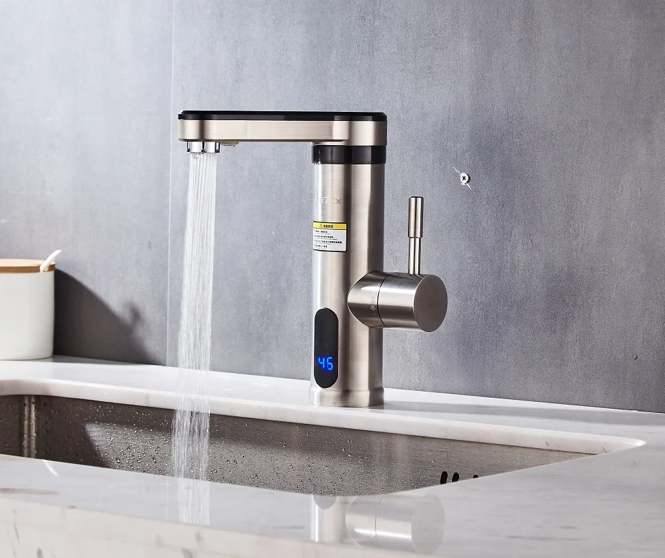 High Quality 304 stainless steel basin mixer tap instant water heating tap instant hot water tap electric water heater faucet