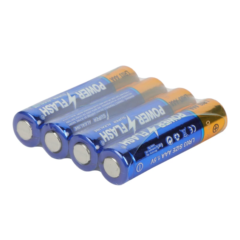 Power Flash Disposable Energy-Saving AAA LR03 AM4 1.5v Alkaline Battery