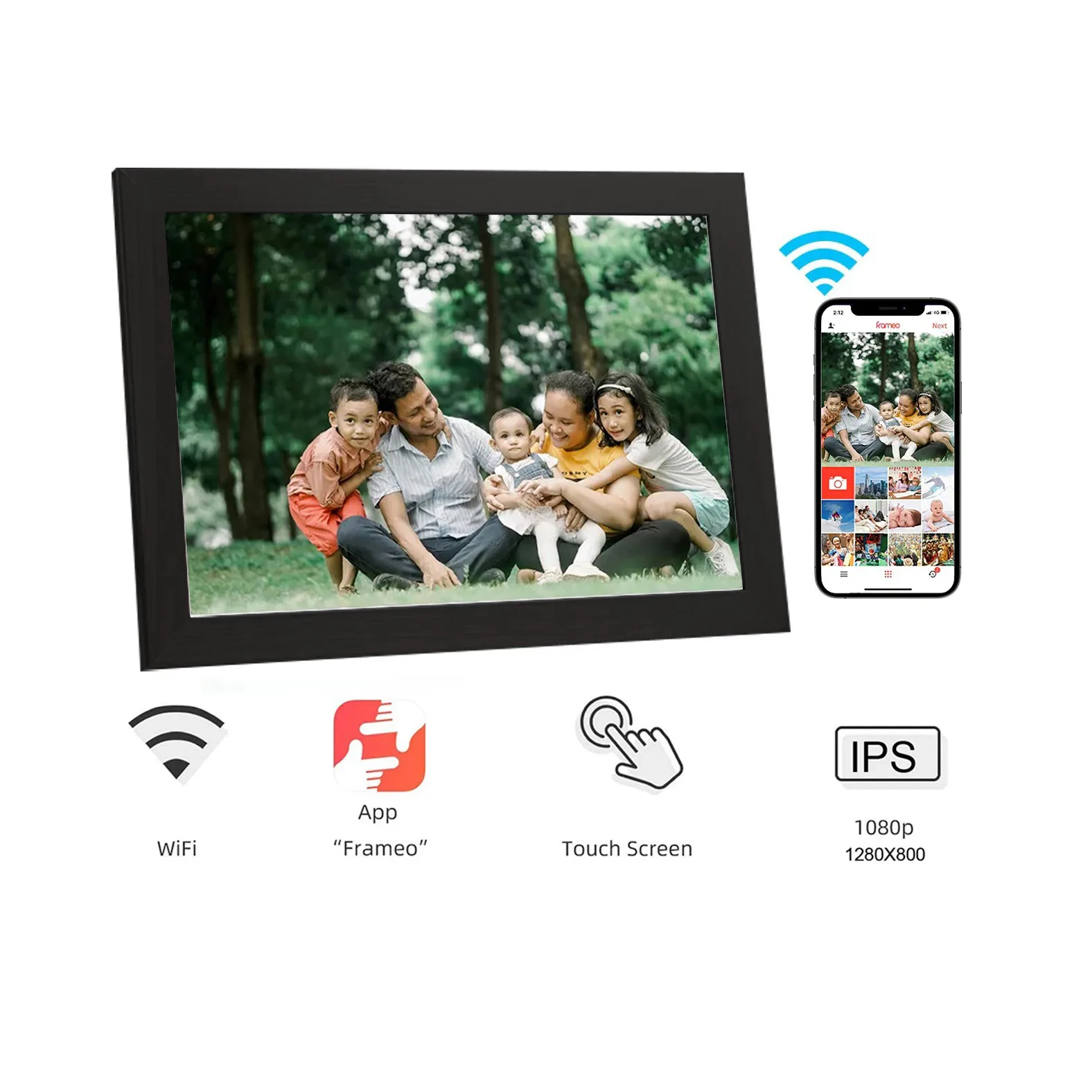Clear crystal video infinite objects Frame Photo 1080p Battery Powered Lcd 10.1 Inch Art Acrylic Picture Digital Photo Frames