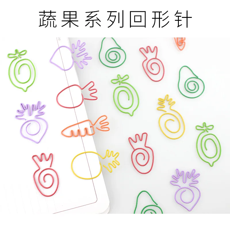 Креативные Симпатичные и специальные зажимы для бумаги в форме фруктов с изображением моркови ананаса яблока баклажана различных видов