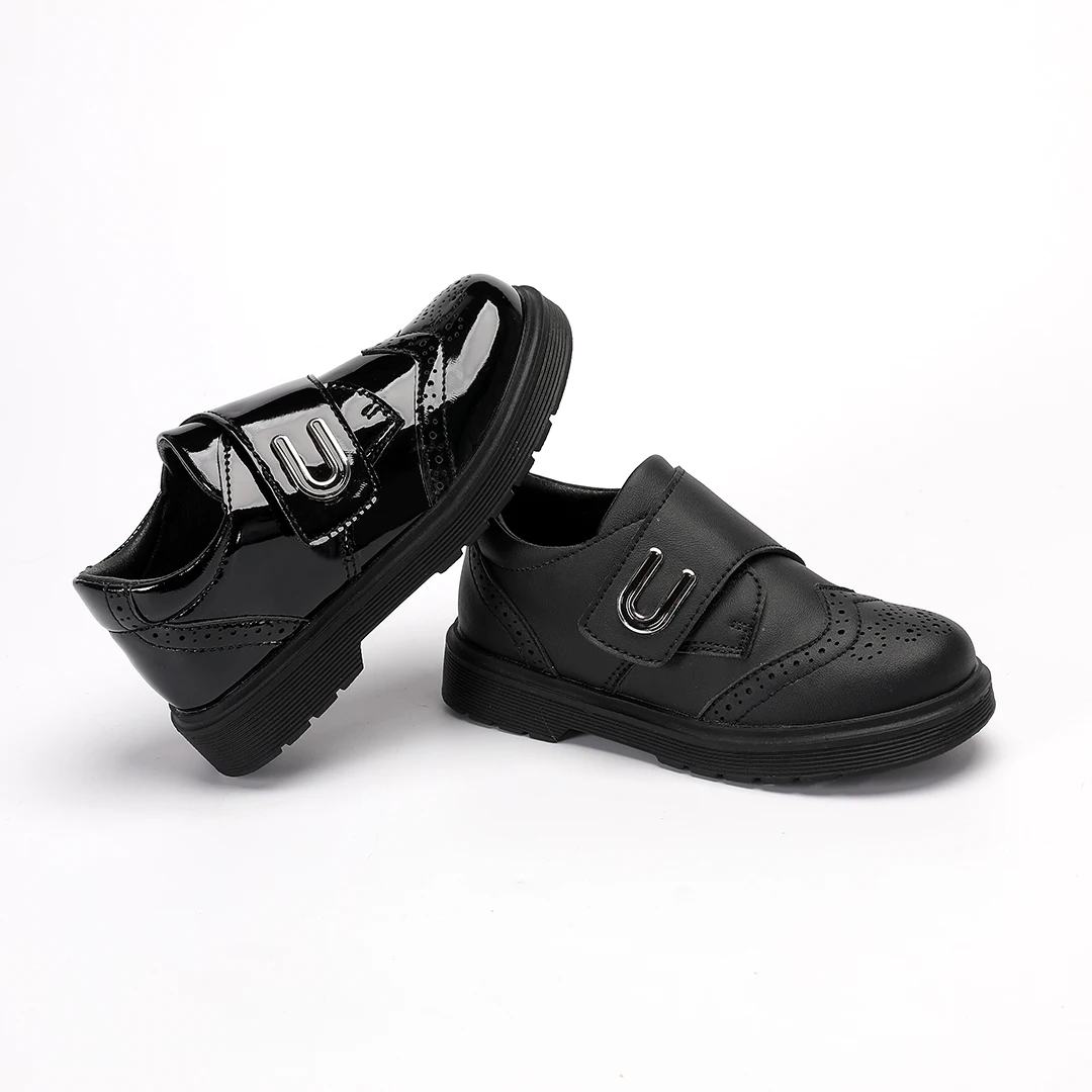 Wholesale Hot sale boys hard sole leather shoes black leather performance English wind dress performance students leather shoes