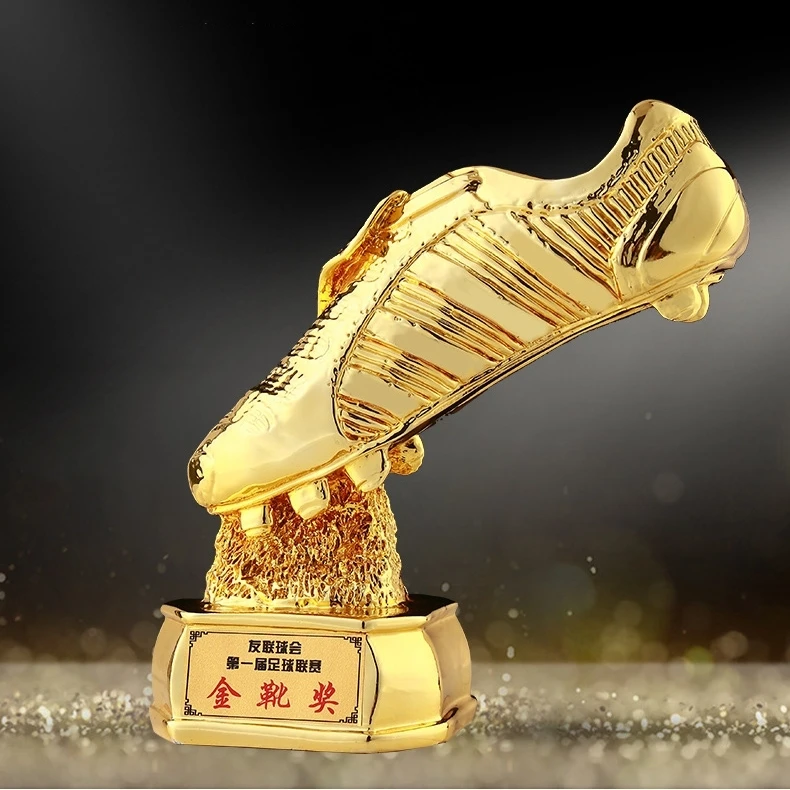 Cheap New Design Resin Trophy 2023 Personality Custom Resin Soccer Trophy Factory Golden Boot Football Winner Cup Trophy