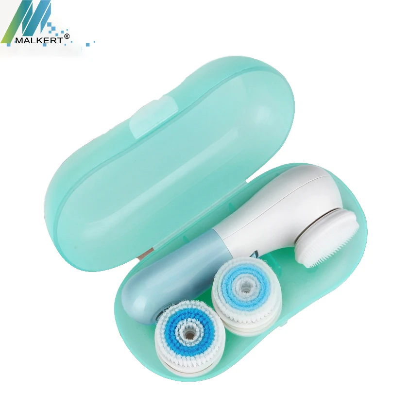 
FB-J01 Electronic Cleansing 5 in 1 Facial Brush Head OEM Beauty Device Massage Facial Cleansing Brush Head 