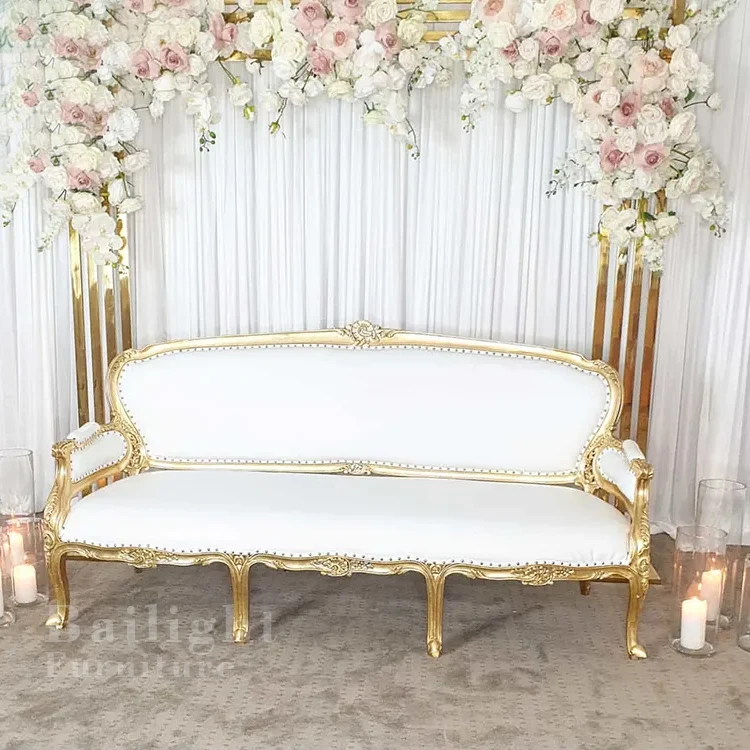 Bride And Groom New Love Seat Luxury Wedding Gold Throne King Sofa
