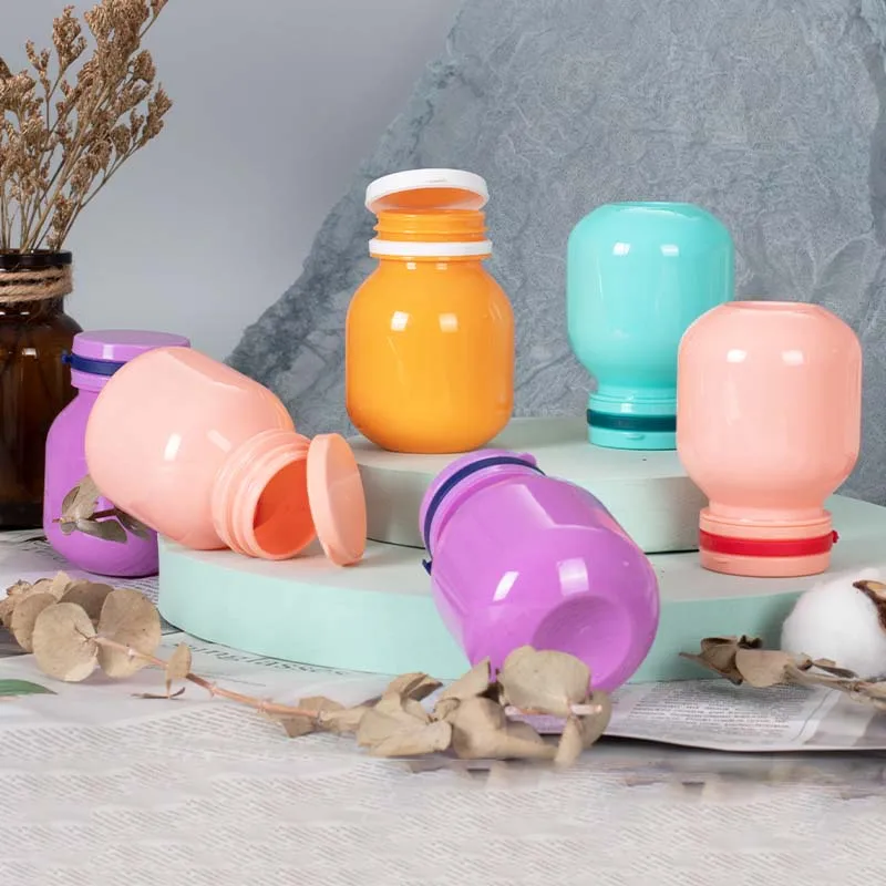 Wholesale capsule wide mouth health care products solid pill plastic empty bottles