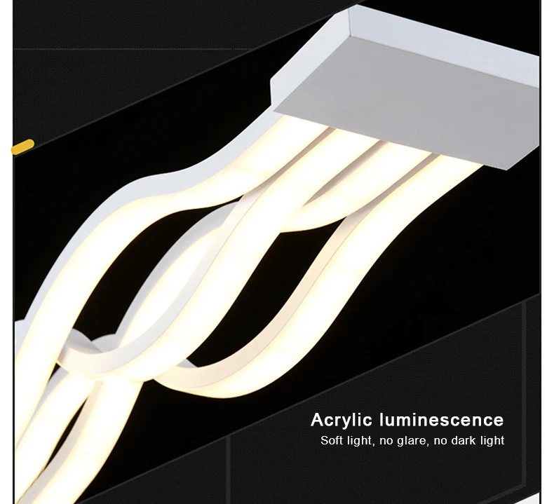 Современная светодиодная потолочная люстра, подвесной светильник, Алюминиевая СВЕТОДИОДНАЯ люстра с регулируемой яркостью, подвесной светодиодный светильник для столовой