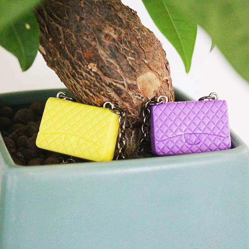 Wsnbwye Mini Bag Purse Charm Doll house Miniature Handbag Designer Miniature Luxury Bags Dollhouse Accessories keychain For Doll