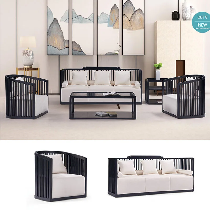 Hotel Hall Reception Room Furniture Round Barrel Upholstered Timber Dining Chairs with Sofa 6 small moq