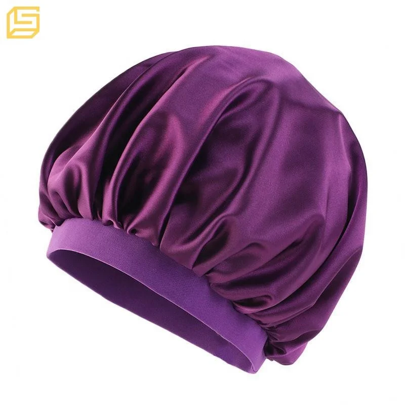 Custom Elastic Narrow Band Silk Satin Hair Bonnets