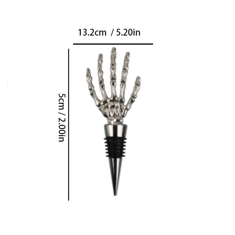 Hot Selling Hand Bone Design Zinc Alloy Gold Silver Kitchen Utensils Drinking Need Wine Stopper Champagne Stopper