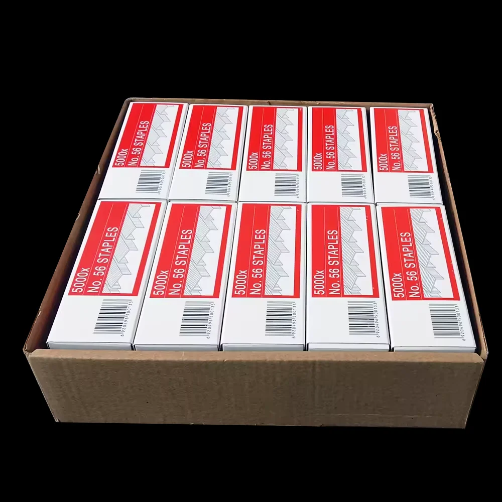 Desktop Stapler Staples Galvanized Standard Stapler Pin for Office Factory Supply 26/6 Metal Sruler Setsteel Office Stationery