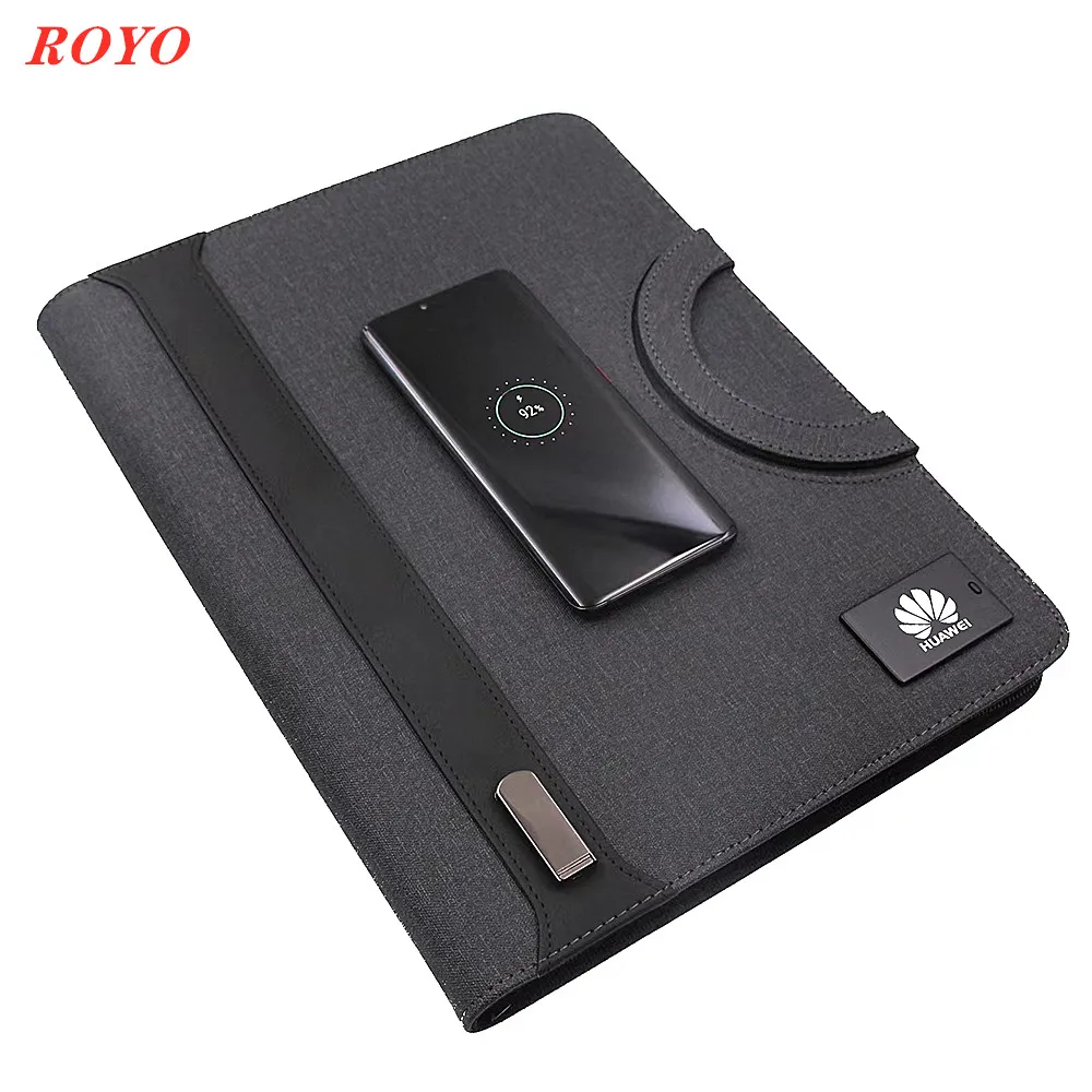 Multifunction Notebook LED Light Power Bank Wireless Charging Notebook With 8/16/32GB U Disk