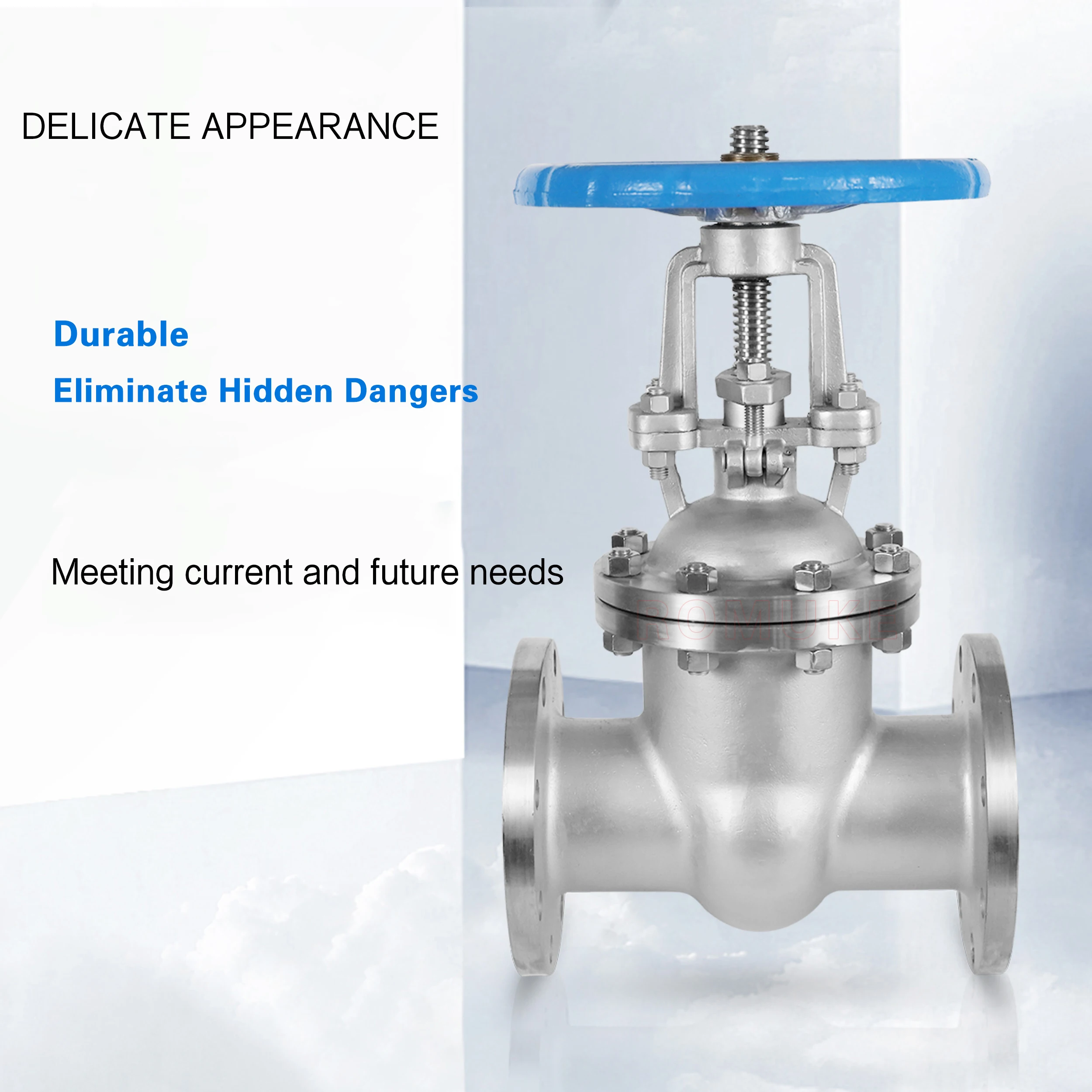 Z41W-16P  Stainless Steel CF8 CF3 CF8M CF3M Rising Stem Wedge Hard Seal Flange Manual High Temperature Resistant Gate Valve