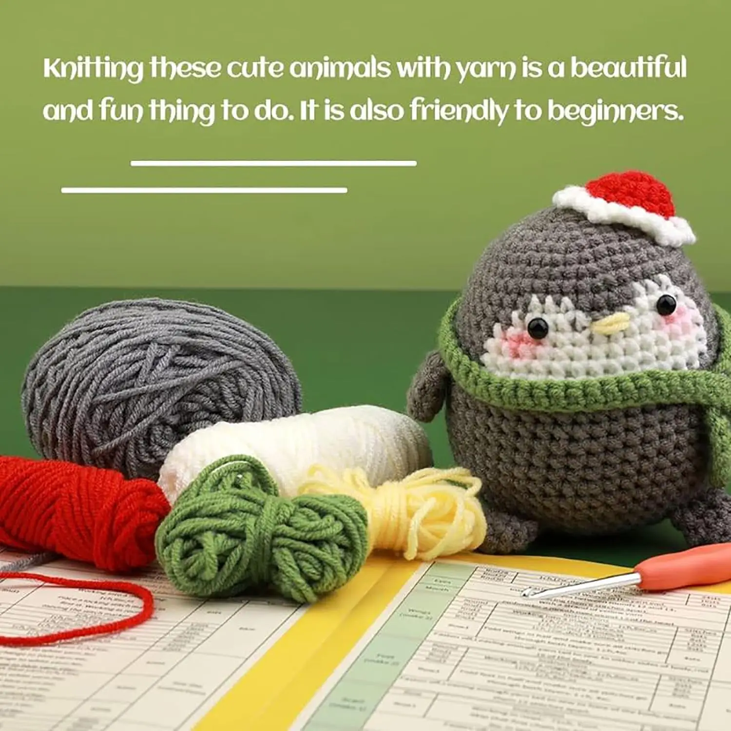 High quality non finished products diy  crochet animal penguin kit exquisite craft crochet kit for beginners