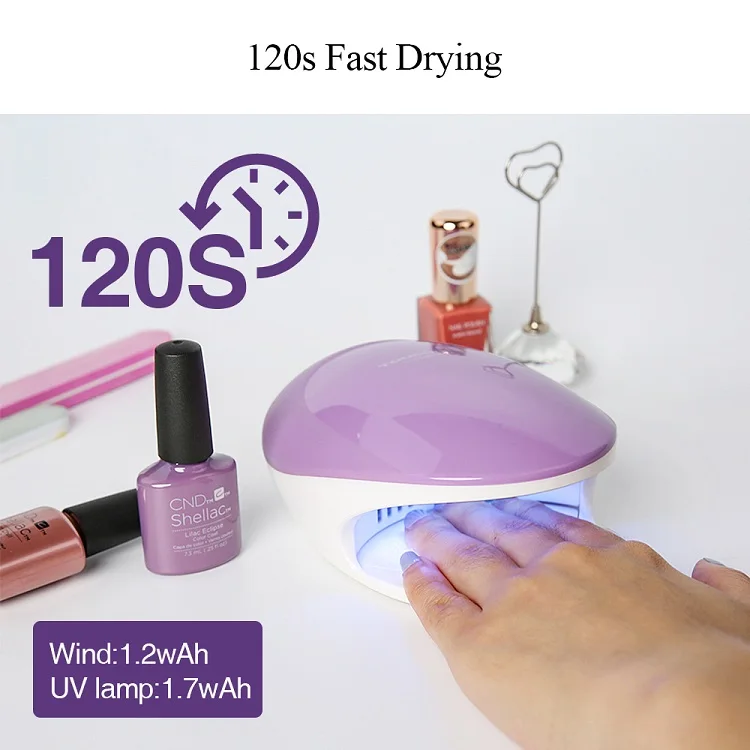 TOUCHBeauty new arrival nail polish cure UV lamp set UV nail gel dryer power battery mini size