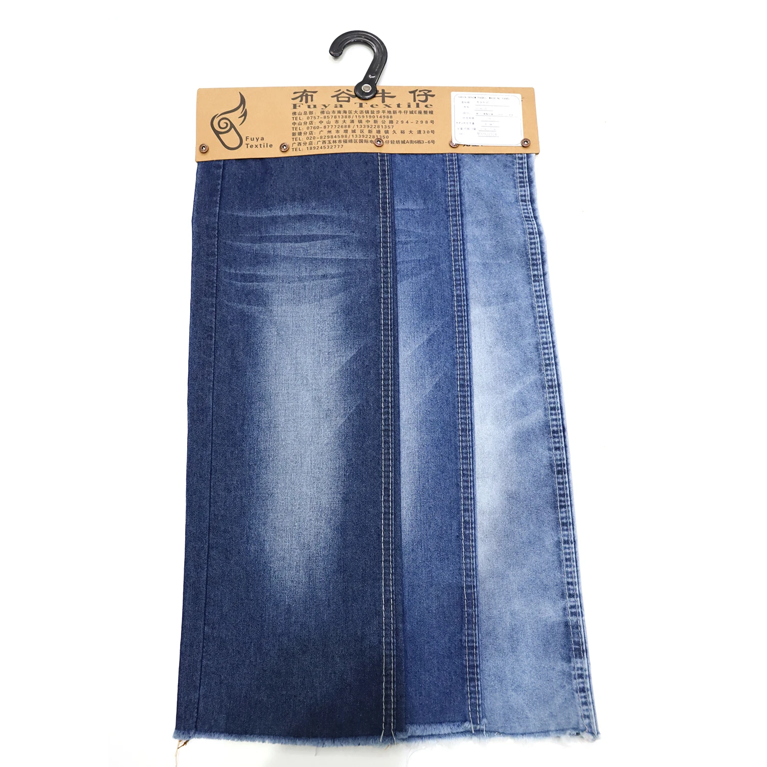 Hot sale factory low price denim fabric for shirt thin jeans fabric