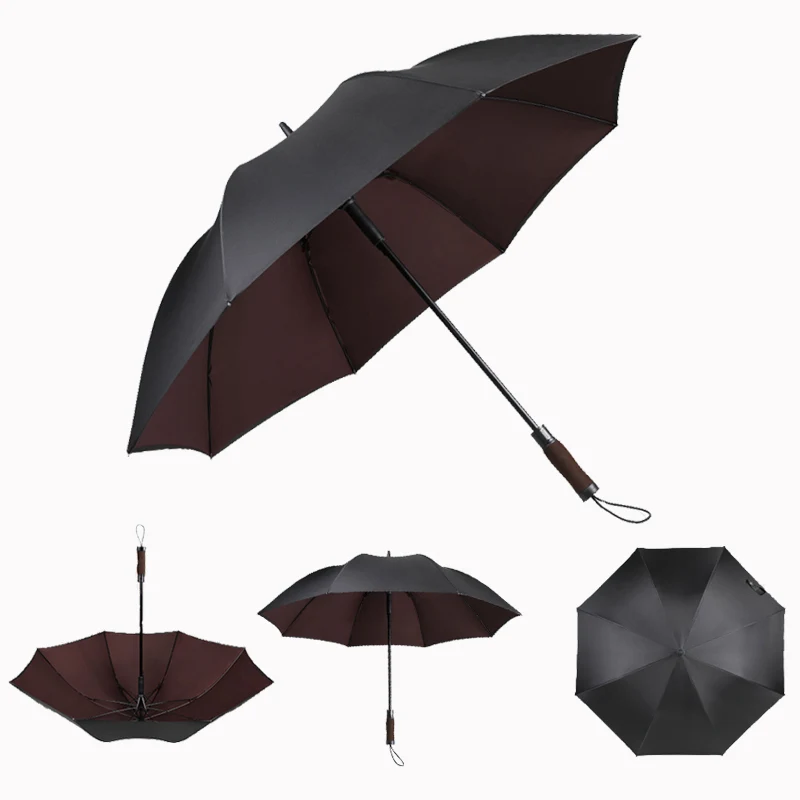 New Style 30 inch Automatic Open Large Stick Umbrella Men Women Double Canopy Windproof Sun Protection Golf Umbrella