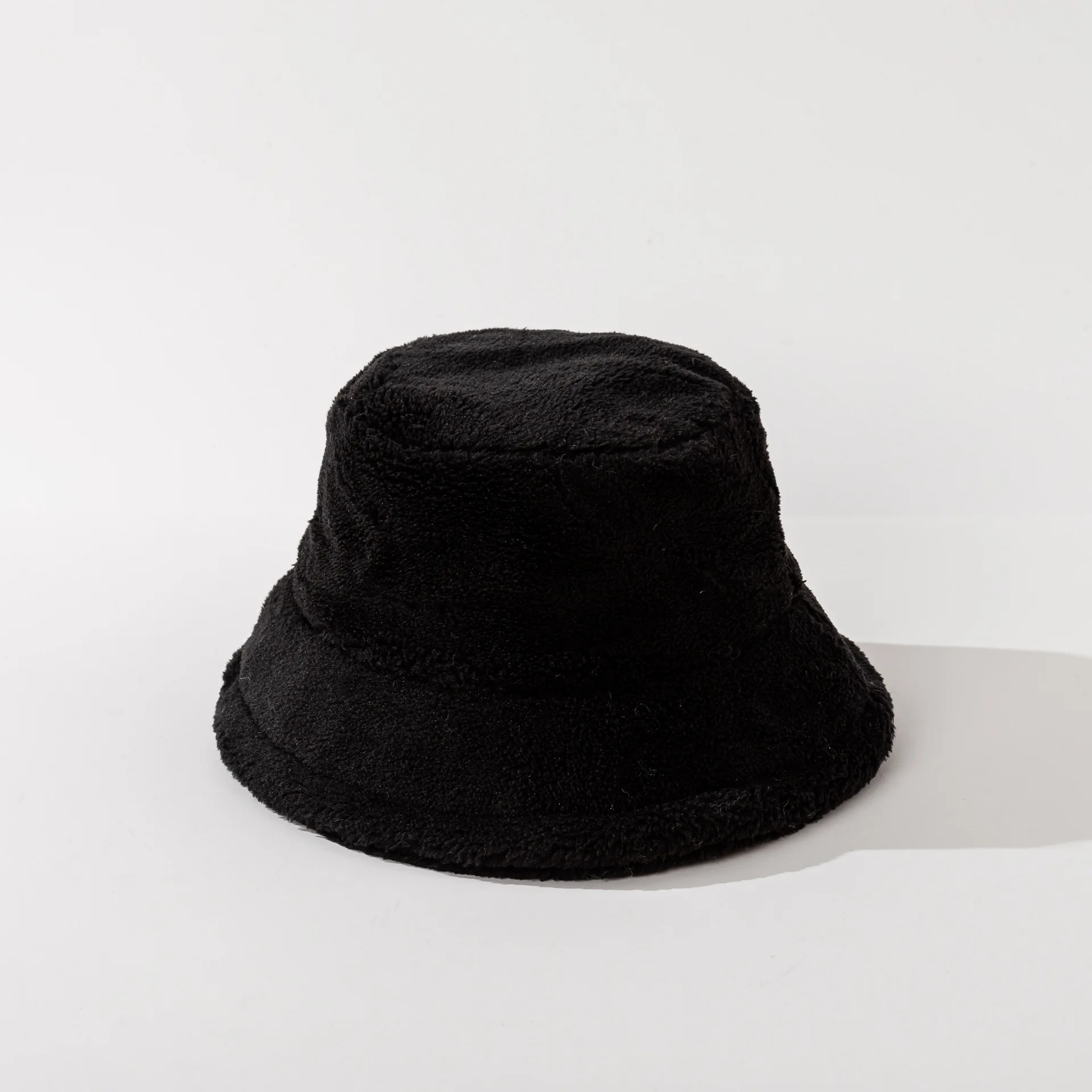 winter fashion headwear warm bucket hats fluffy colorful fuzzy blank sherpa bucket hat