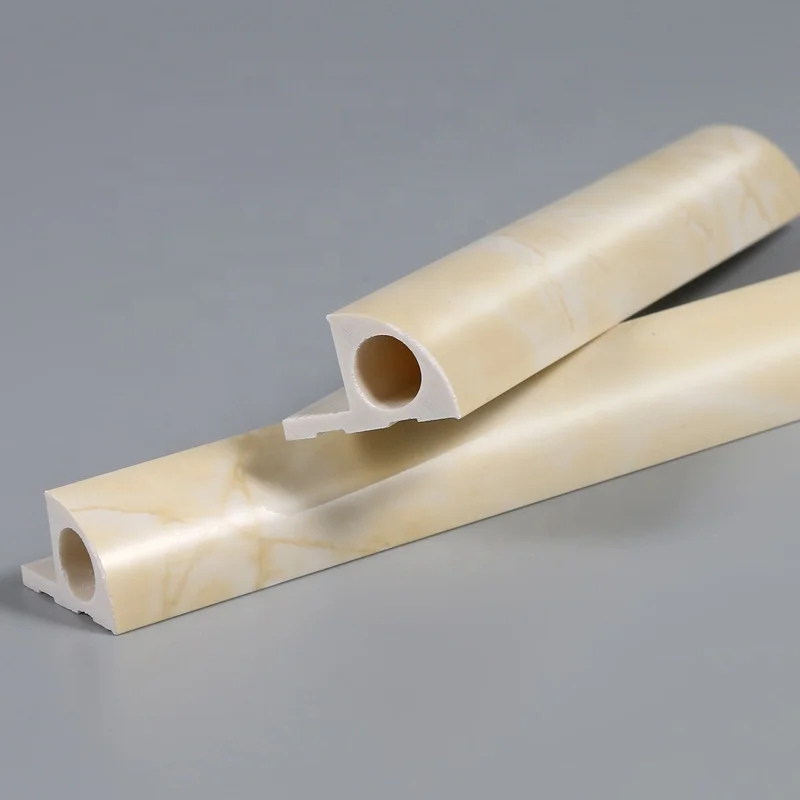 Foshan Environmental Protection Pvc Round Edge Plastic Ceramic Edge Strip Tile Edging Trim Plastic Extrusion