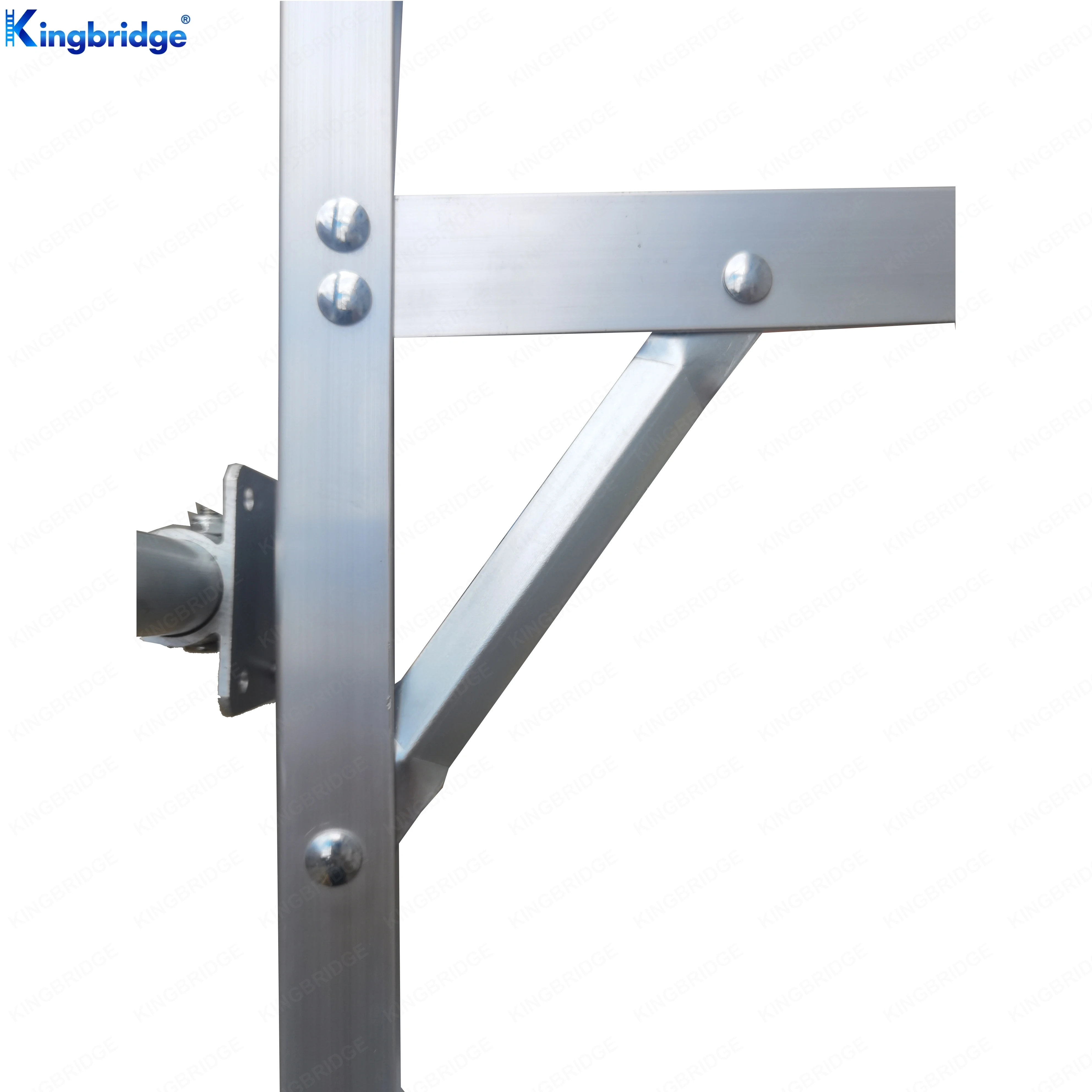 Kingbridge Industrial Movable Aluminum platform ladder safety large platform 14 steps ladder