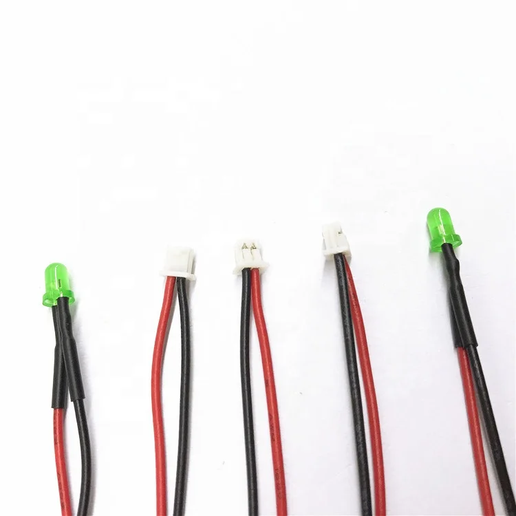 1251JST 2Pin connector +LED lamp with 1007 28awg wire harness for Intelligent monitoring camera