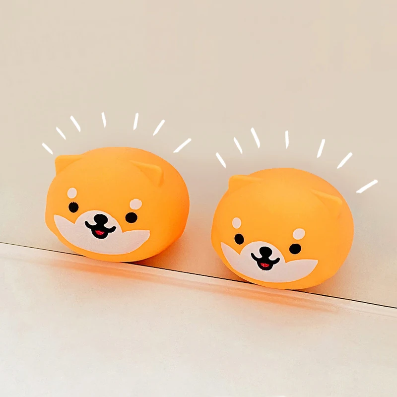 Barbecued Pork Bun Vent Ball Model Glowing Tofu Balls Toys Cute Stress Relief Soft Squeeze Unzip Shiba Inu Vent Ball Toys