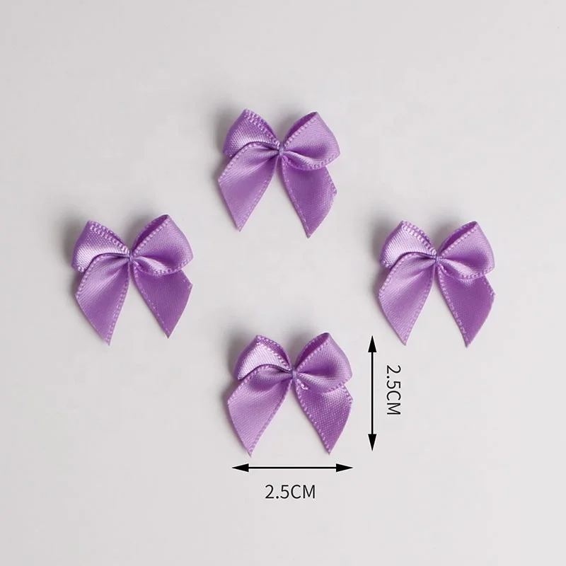 Factory stock satin ribbon pre-made bows handmade lingerie mini bows underwear ribbon bows