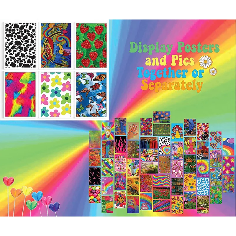 Customized 4*6 Inch Collage Kit 50pcs set aesthetic photo art wall picture