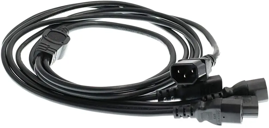 IEC C14 to C13 EU US Y Split Power Cord 1 to 2 3 4 Splitting Power Cable for Computers