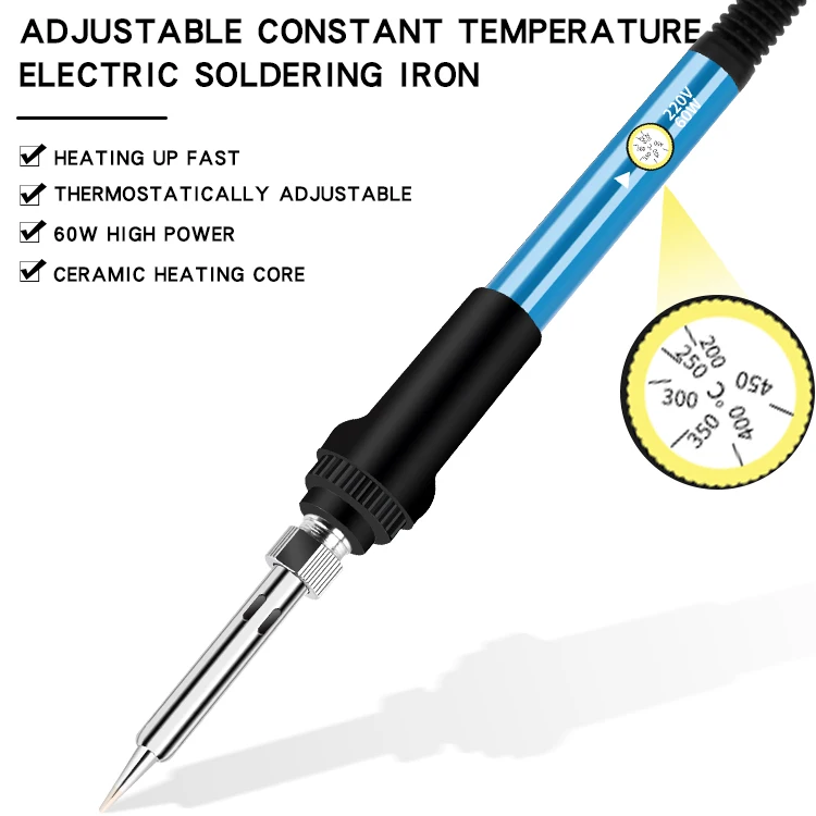 New Electric Soldering Iron Kit 60W 220V Temperature Adjustable Soldering Iron Kit Soldering Tool Kit
