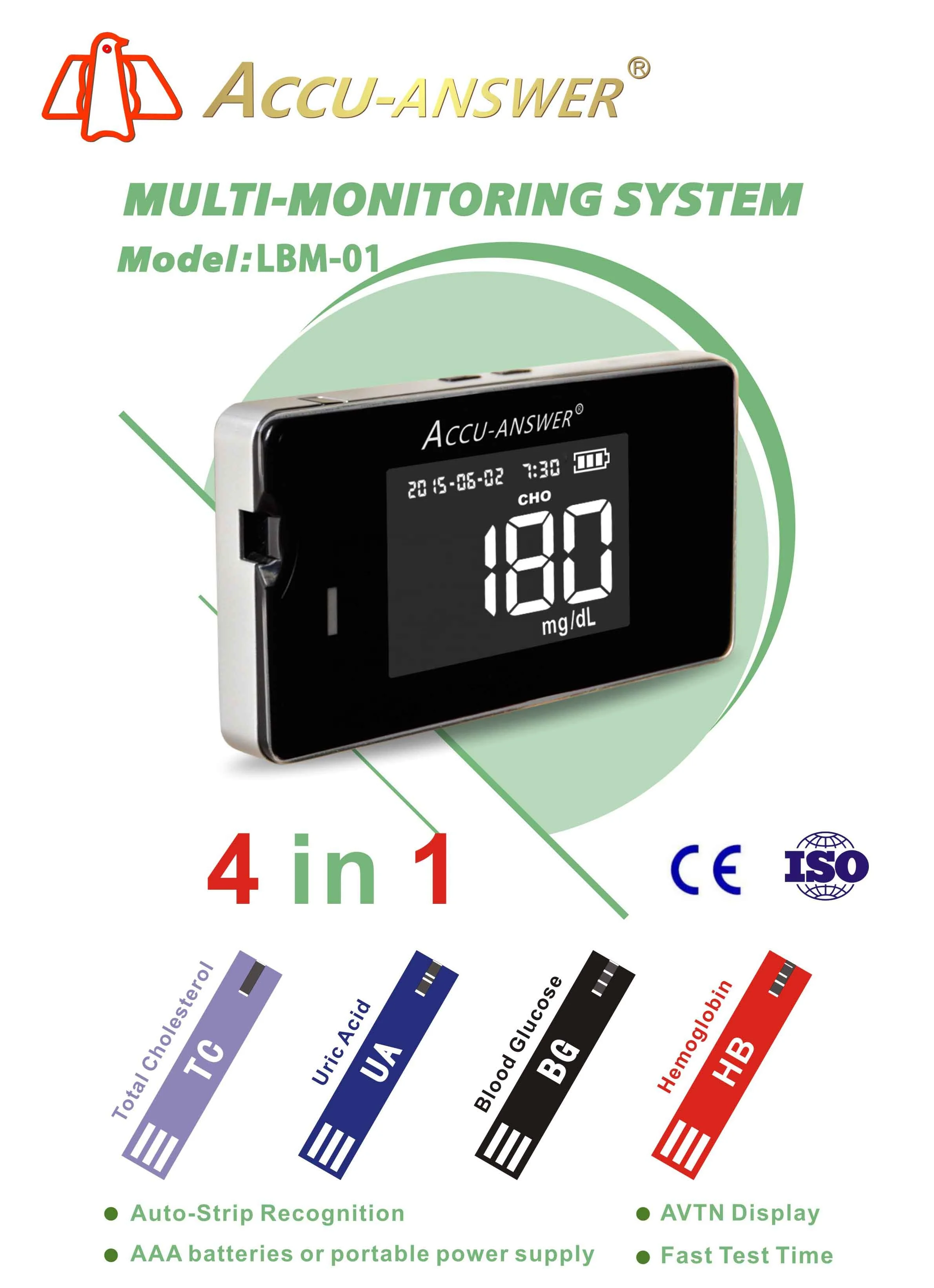 OEM Manufacturer Best Quality Safe-accu Glucometer With Free Test Strips Electronic Digital  4 in 1 Blood Glucose Meter