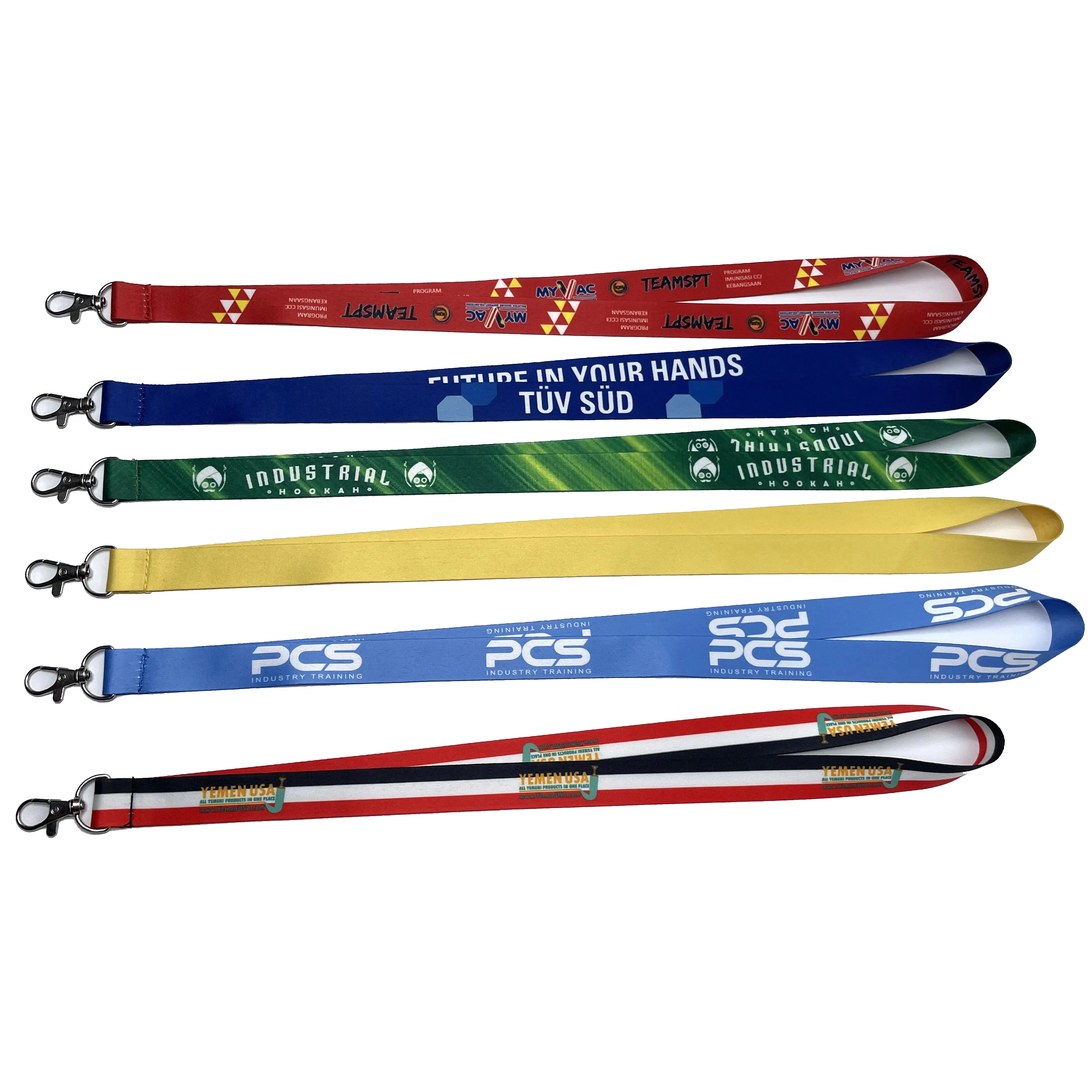 Polyester Lanyard Manufacturer Free Sample Promotional Neck Lanyards With Logo Custom