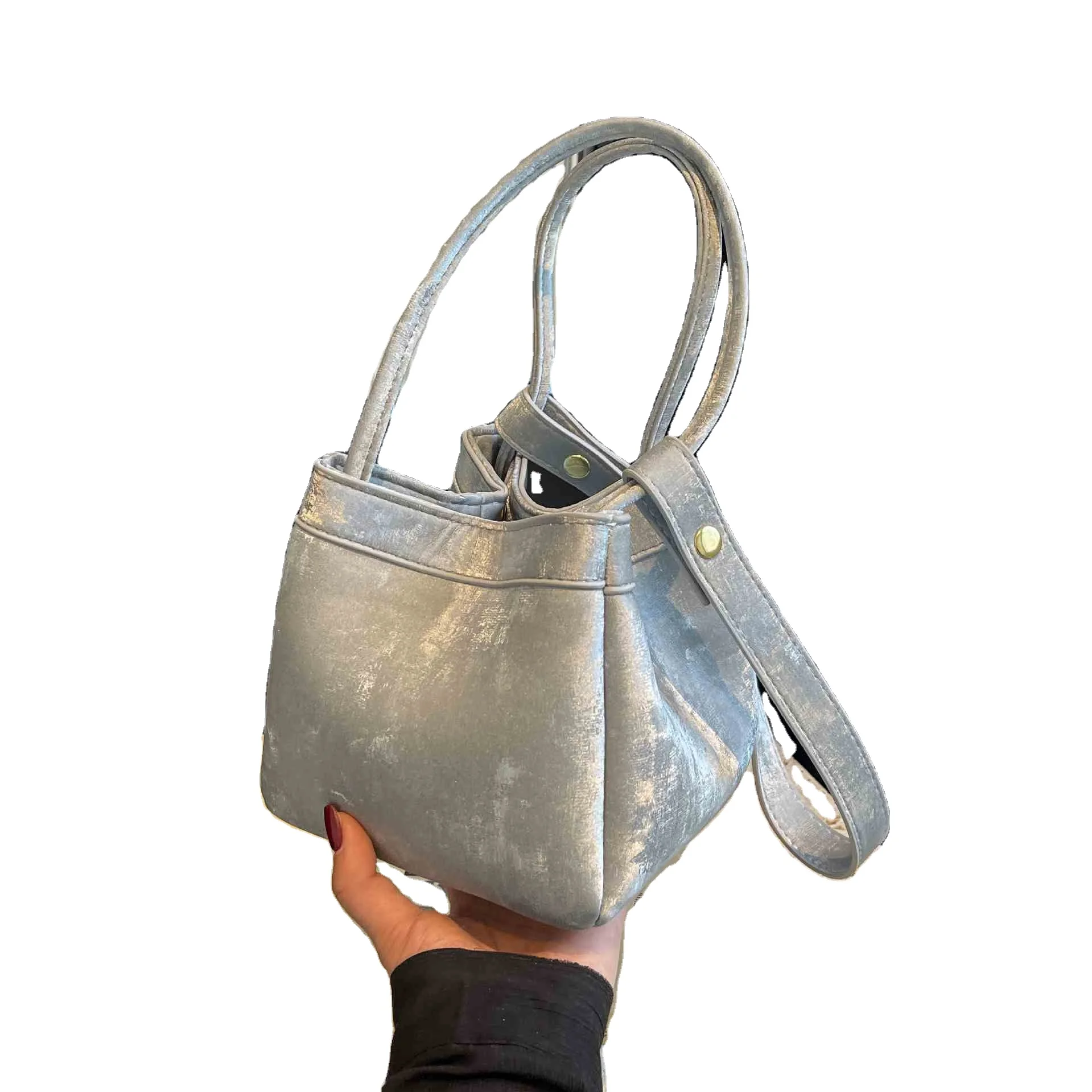 Niche Design Fashion Premium Feeling Texture Shoulder Bag Tote Bucket Bag Female