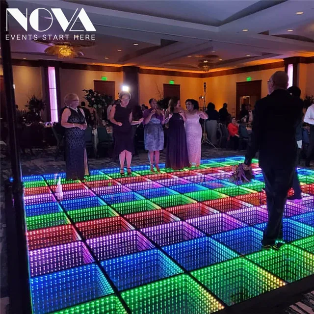 2021 new New Design Sound DMX Control 0.5*0.5m RGB Full Colors Led Dance Floor