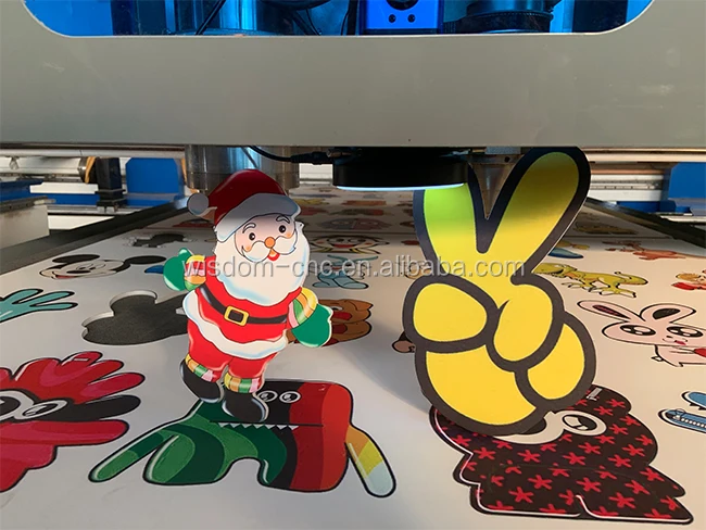 Camera CCD + Oscillating Knife + Spindle cutting cnc router 1530 for cutting signs milling solid wood aluminum