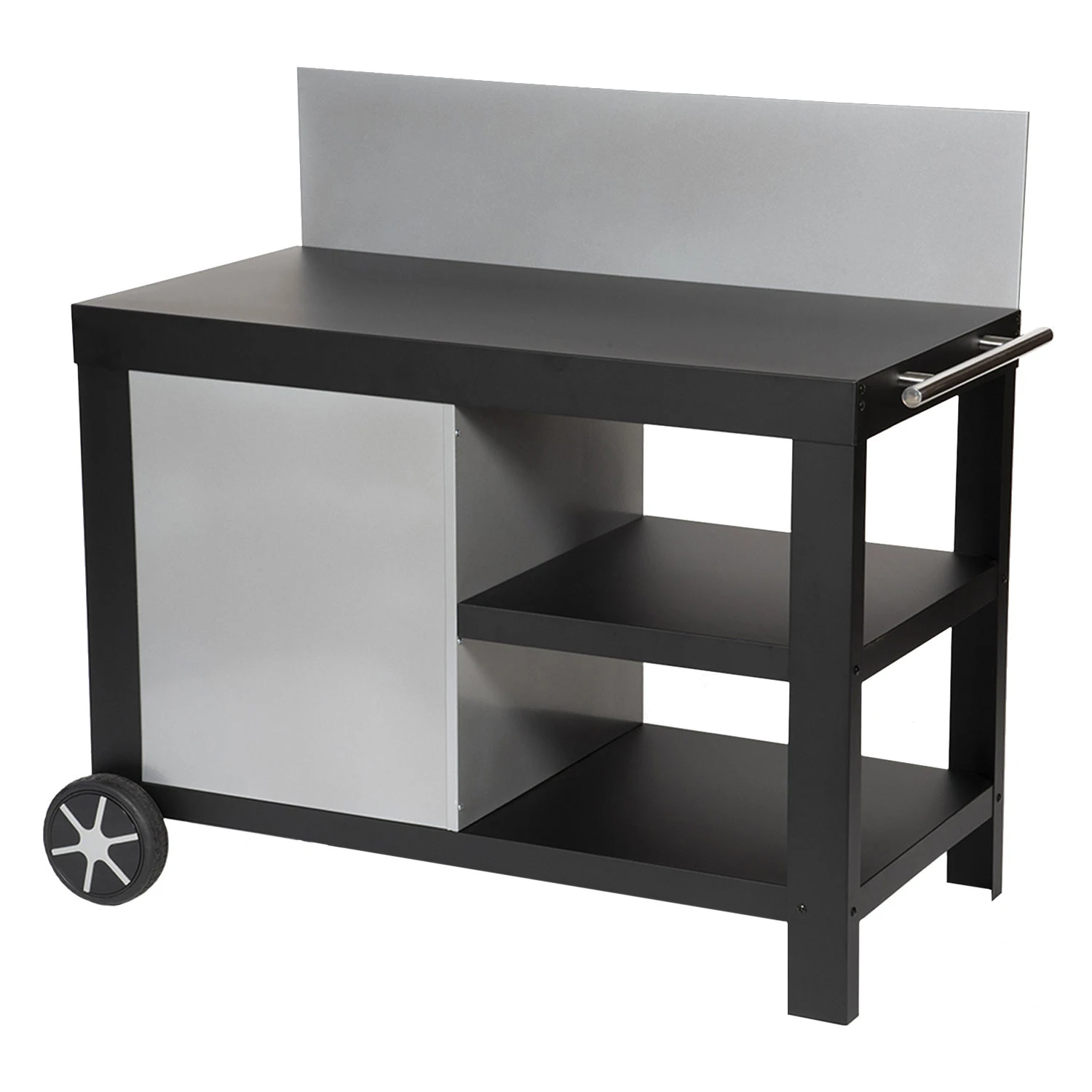 AJUNION Movable Portable Outdoor Grill Table Outdoor Kitchen Island Cabinet Outdoor Grill Cart with Wheels